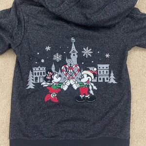 Disney Festive Mickey and Minnie Black Hoodie